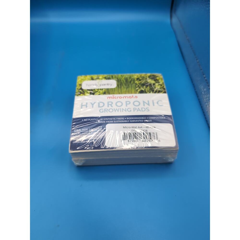 Handy Pantry Micro-Mat Minis Hydroponic Grow Pads - Plant & Seed 4”x4” Qty 48